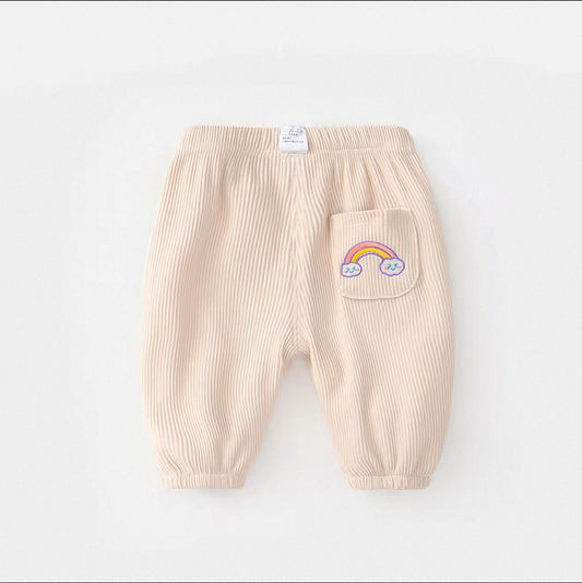 Pantalon Bébé Doublé Chaud Arc-en-ciel – Confort & Douceur Hiver