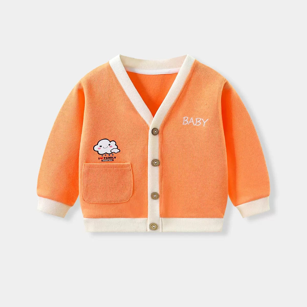 Petit pull bébé à boutons – Doux, confortable et élégant