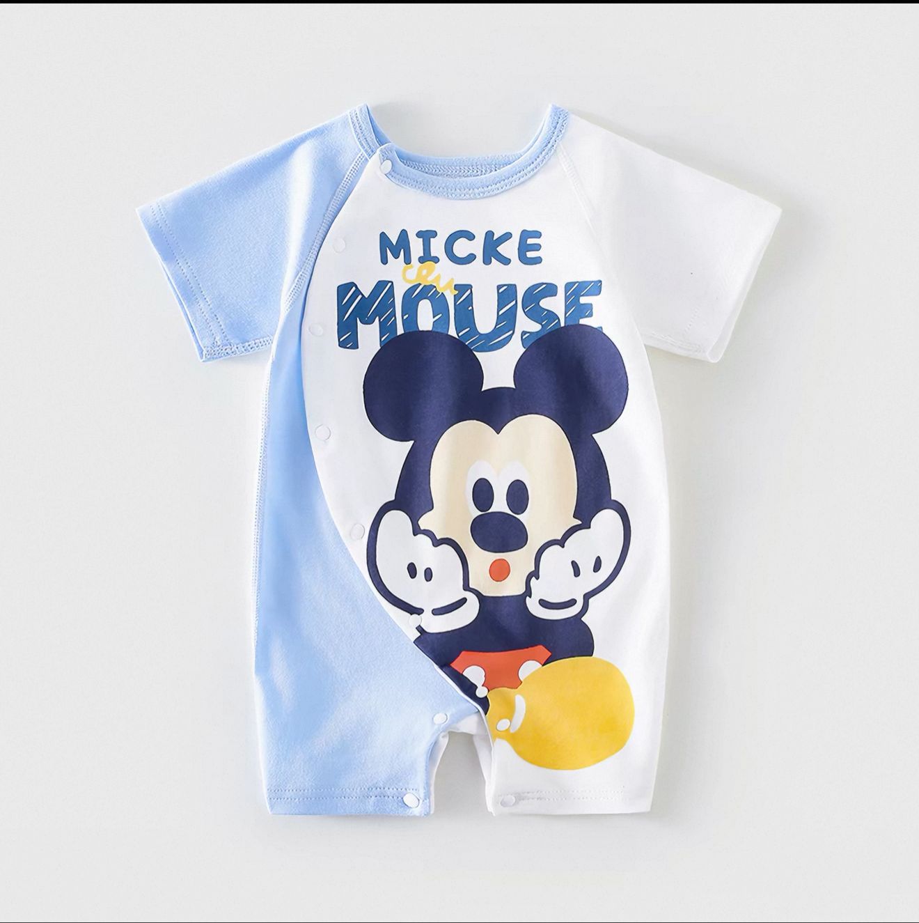 Ensemble Bébé 2 Pièces Été “Fraîcheur Douce” – Manches Courtes & Dos Respirant