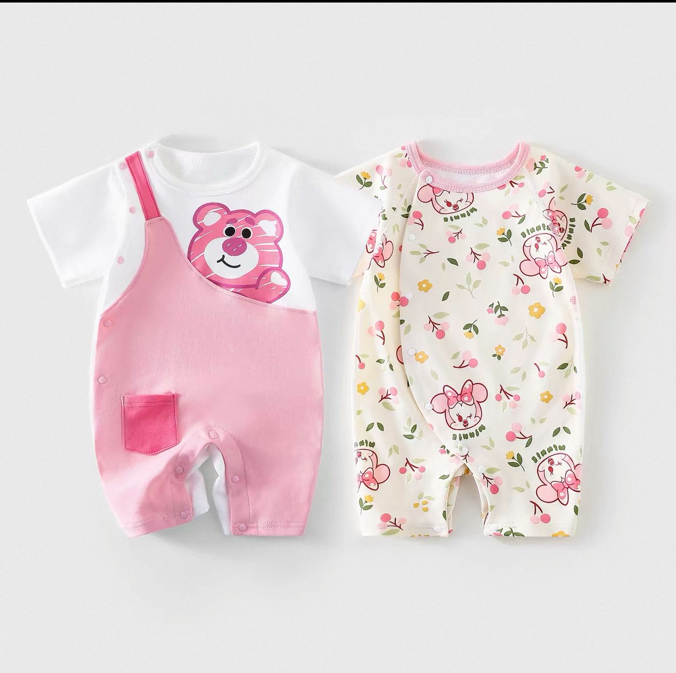 Ensemble Bébé 2 Pièces Été “Fraîcheur Douce” – Manches Courtes & Dos Respirant