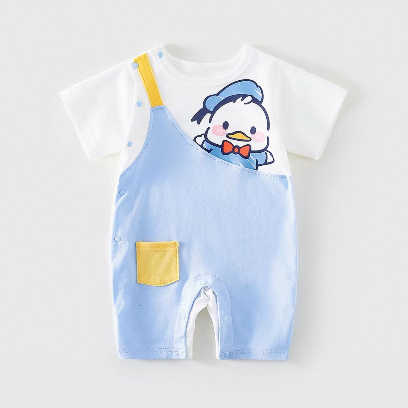 Ensemble Bébé 2 Pièces Été “Fraîcheur Douce” – Manches Courtes & Dos Respirant