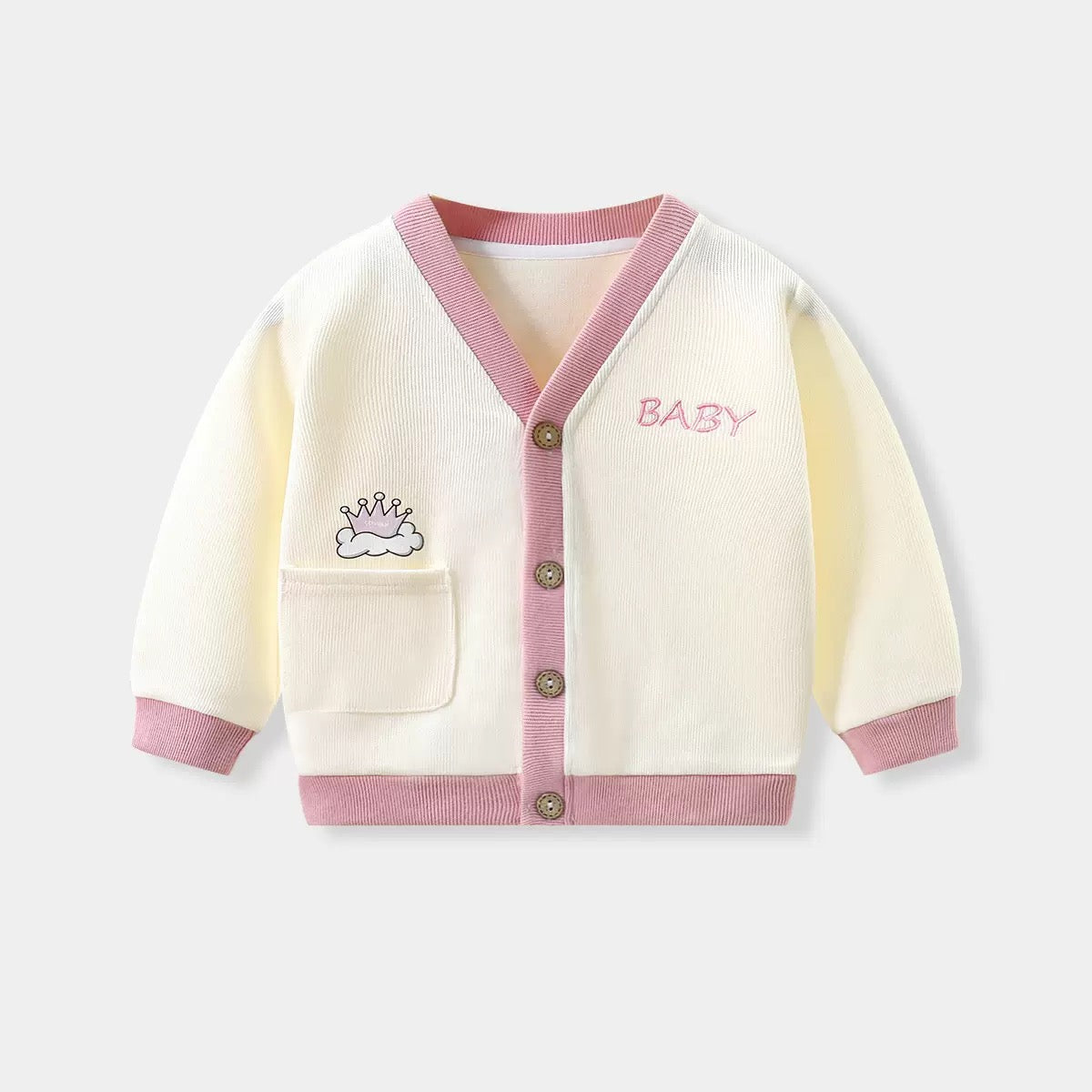 Petit pull bébé à boutons – Doux, confortable et élégant